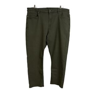 The Perfect Jean NYV Denkhaki Pants Mens 40x26 Short Olive Athletic Fit Comfort